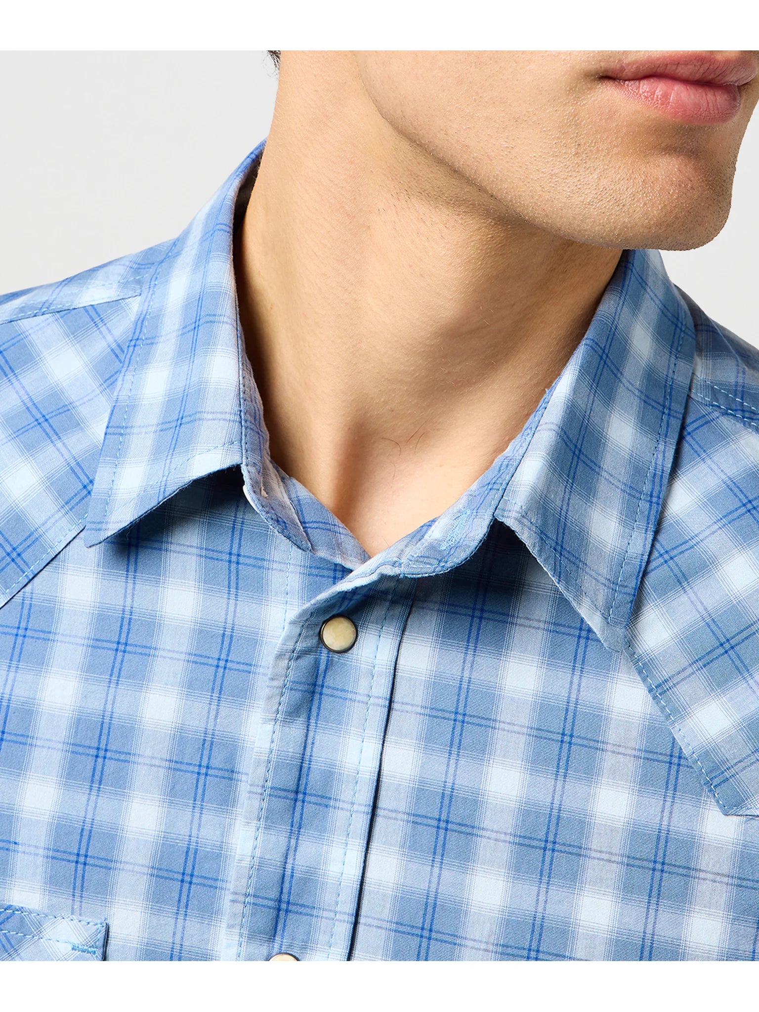 Meska Koszula Wrangler Western Shirt Blue 112362764