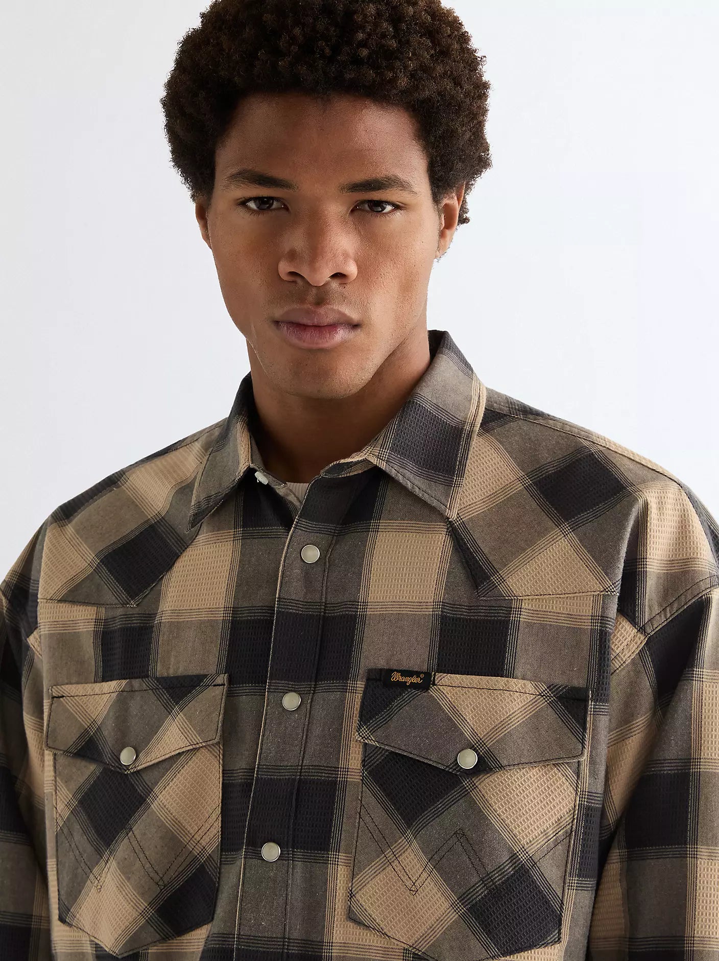Męska Koszula Wrangler Western Shirt Curds And Whey 112378116