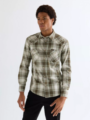 MĘSKA KOSZULA WRANGLER WESTERN SHIRT GREEN TAN 112378078