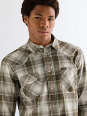 MĘSKA KOSZULA WRANGLER WESTERN SHIRT GREEN TAN 112378078