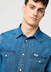 Męska Koszula Wrangler Western Shirt Olive Breeze 112371572