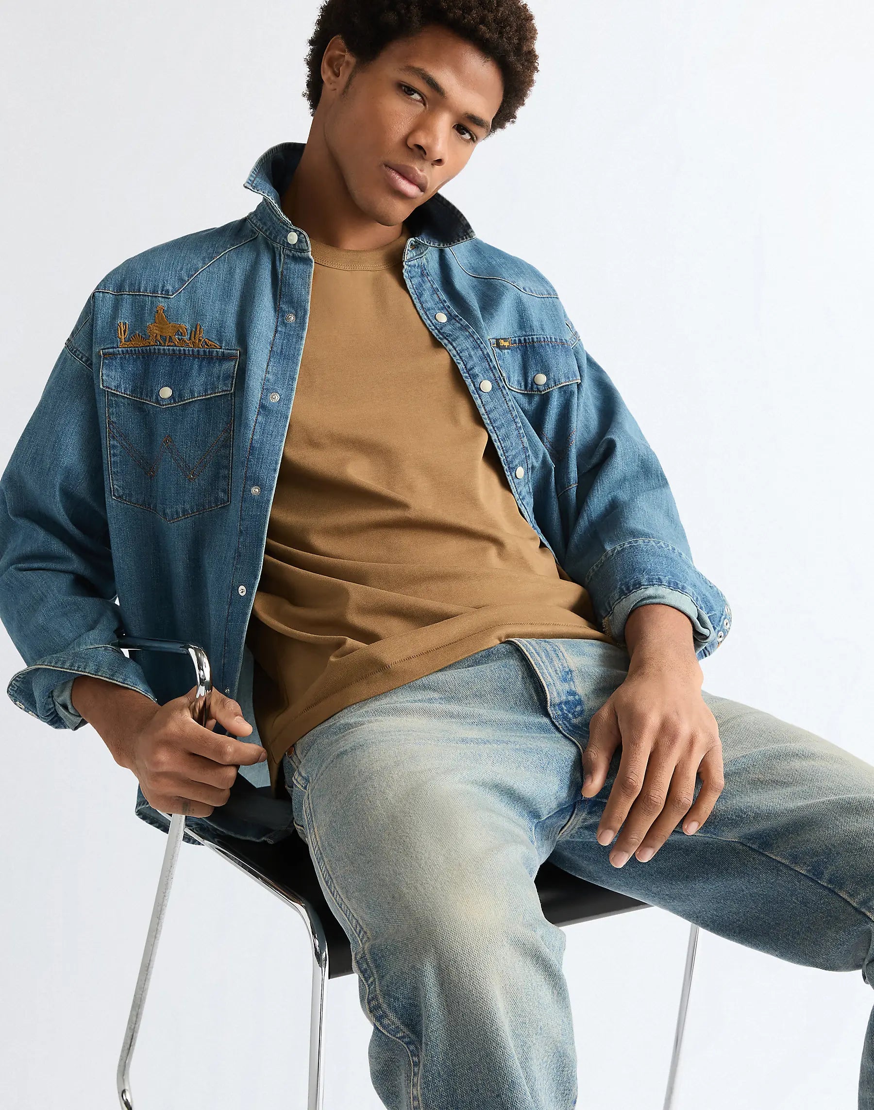 Męska Koszula Wrangler Western Shirt Trail Blazer 112377967