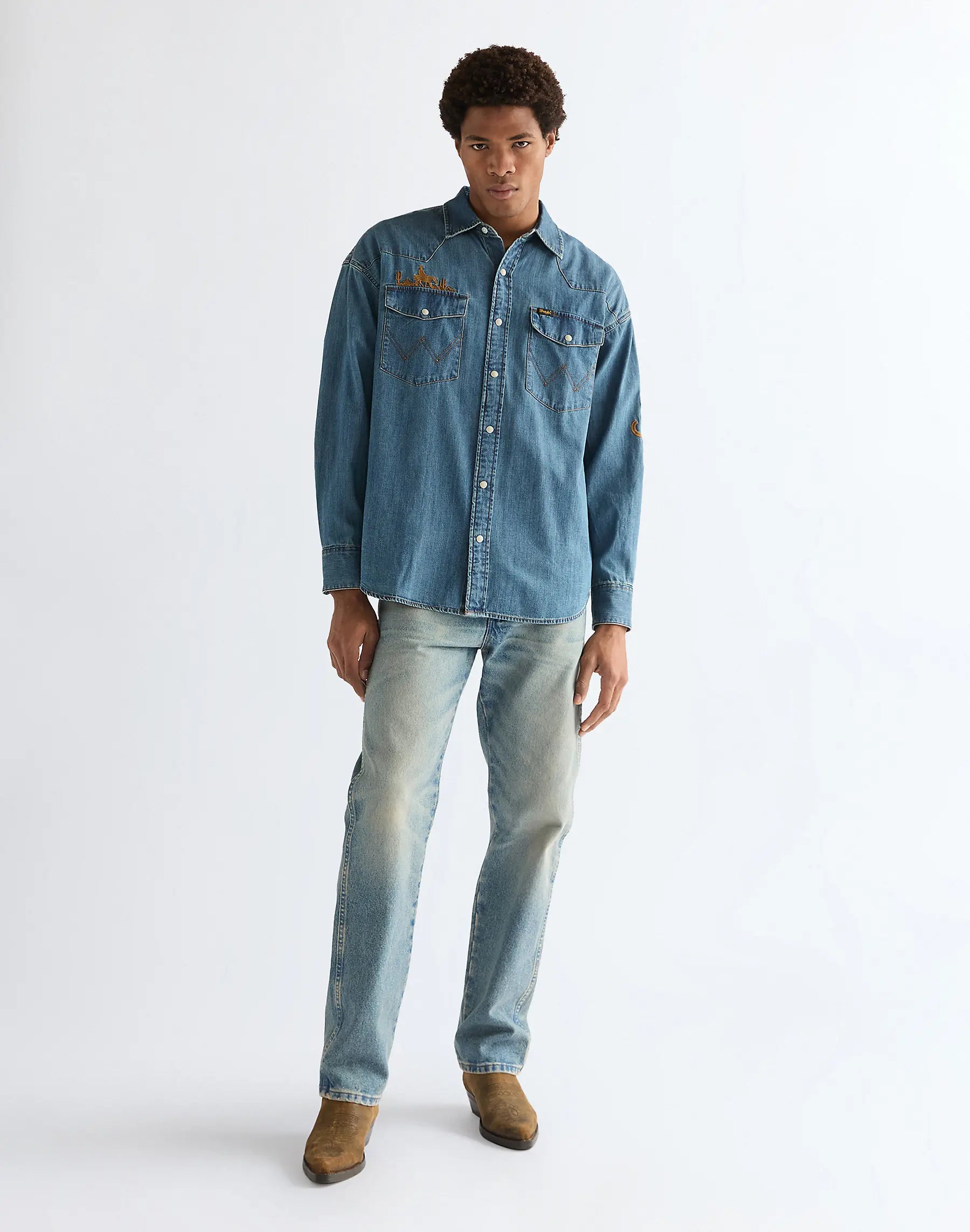 Męska Koszula Wrangler Western Shirt Trail Blazer 112377967