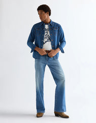 Męska Koszula Jeansowa Wrangler Wrange Shirt Harbor Blue 112377969