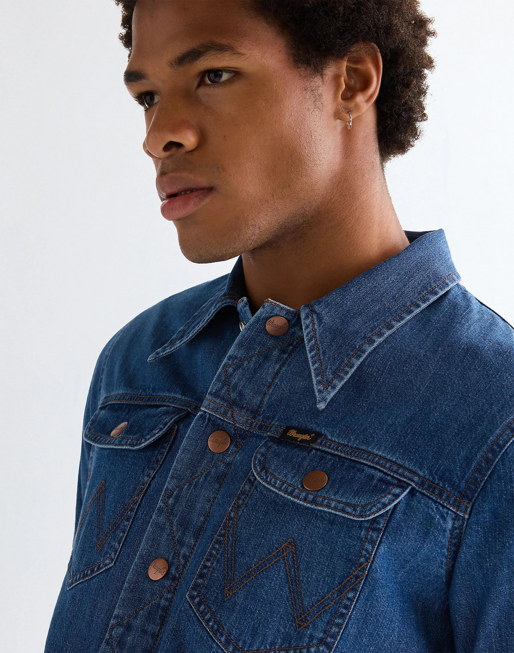 Męska Koszula Jeansowa Wrangler Wrange Shirt Harbor Blue 112377969