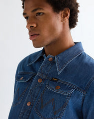 Męska Koszula Jeansowa Wrangler Wrange Shirt Harbor Blue 112377969
