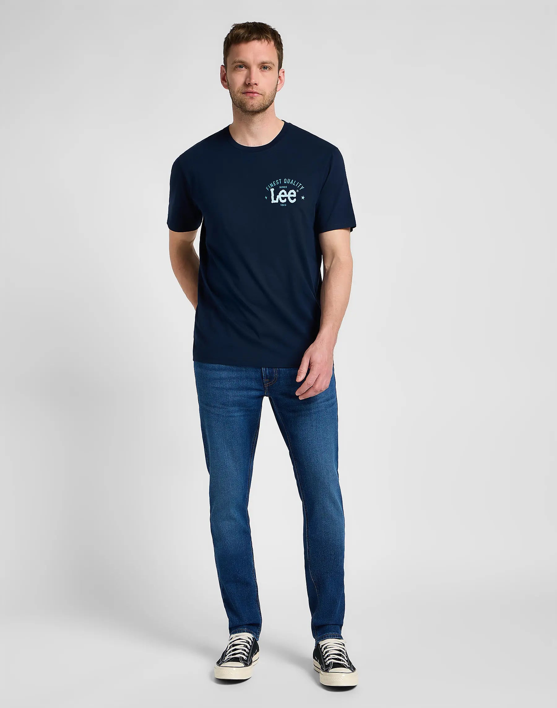 MESKA KOSZULKA LEE BIG LOGO TEE EMPEROR NAVY 112355583