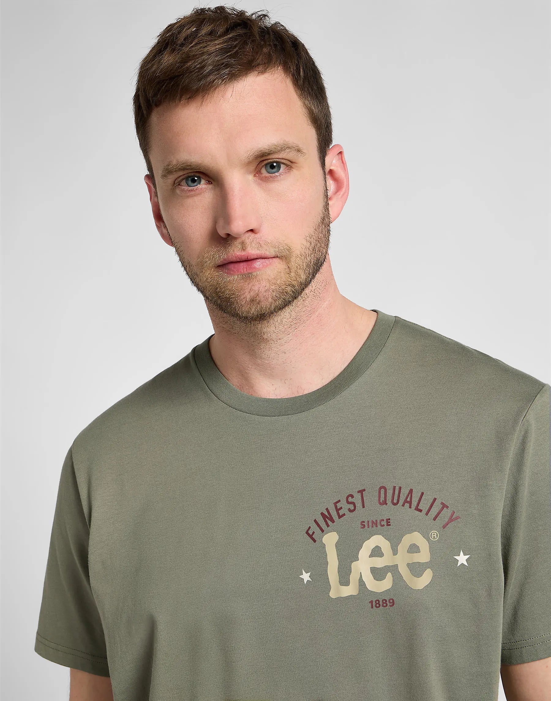 MESKA KOSZULKA LEE BIG LOGO TEE OLIVE GROVE 112355655