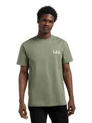 Męska Koszulka Lee Elevated ESS Logo Tee Olive Stone 112370701