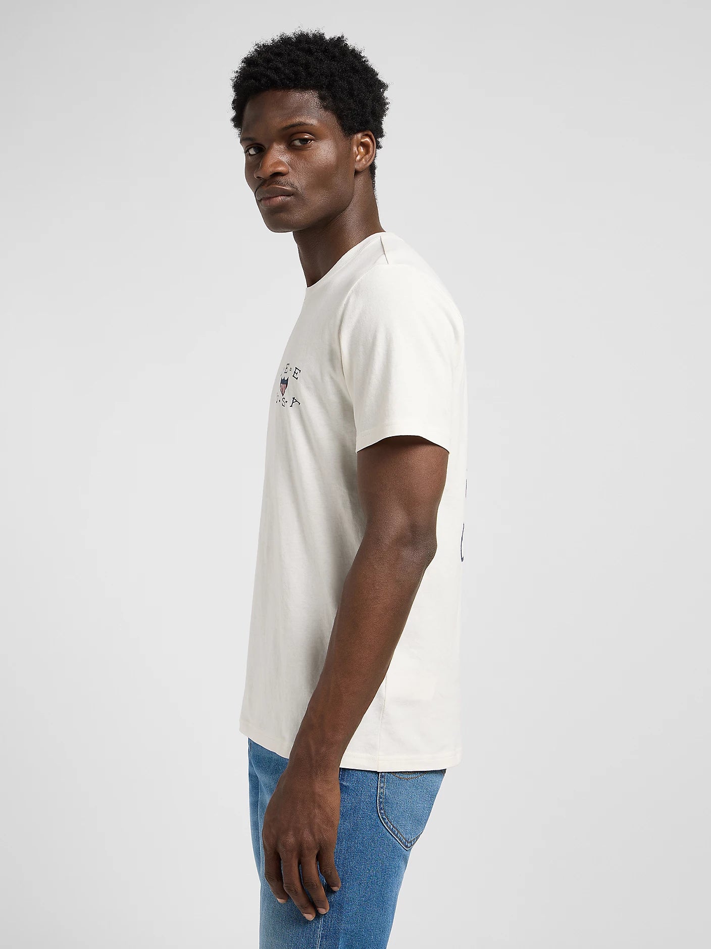 Meska Koszulka Lee Essential Graphic Tee Ecru 112370518