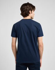 Męska Koszulka Lee Essential Graphic Tee Rivet Navy 112372360