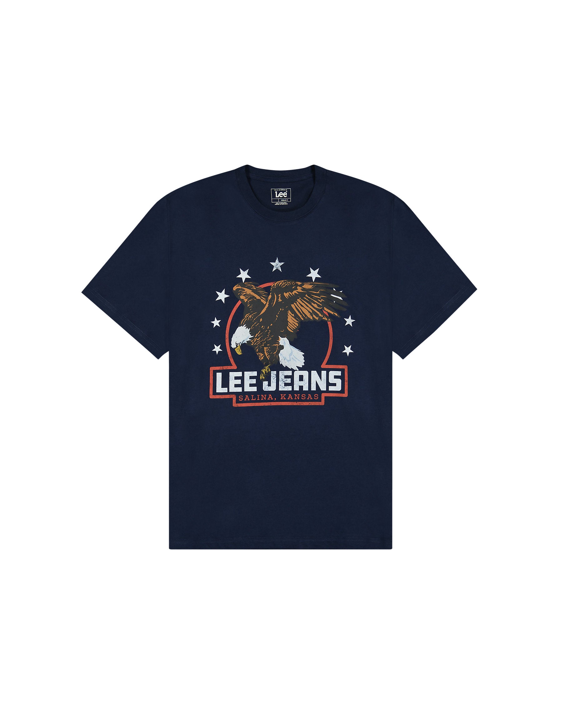 Męska Koszulka Lee Essential Graphic Tee Rivet Navy 112372360