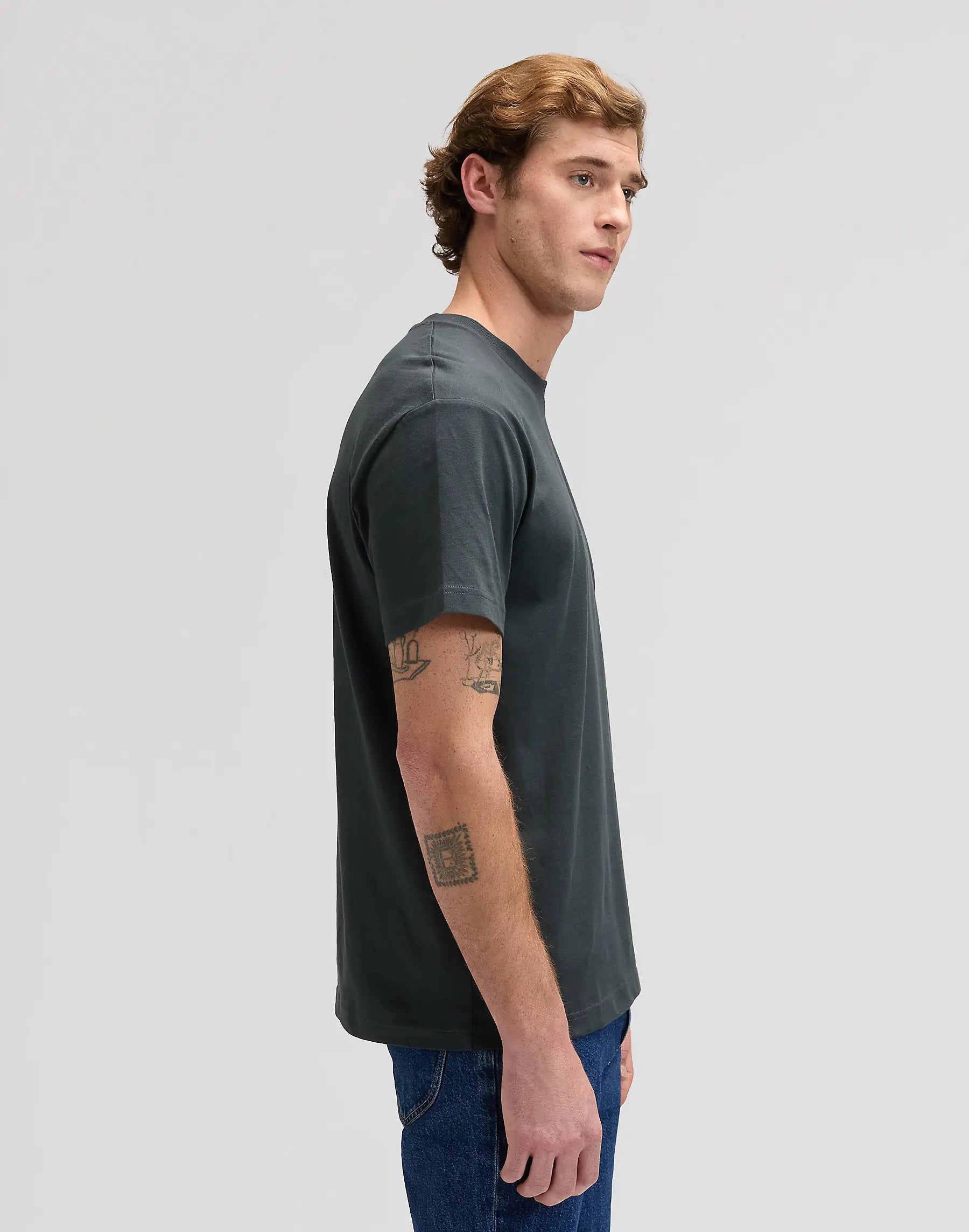 Męska Koszulka Lee Flag Tee Washed Black 112376473