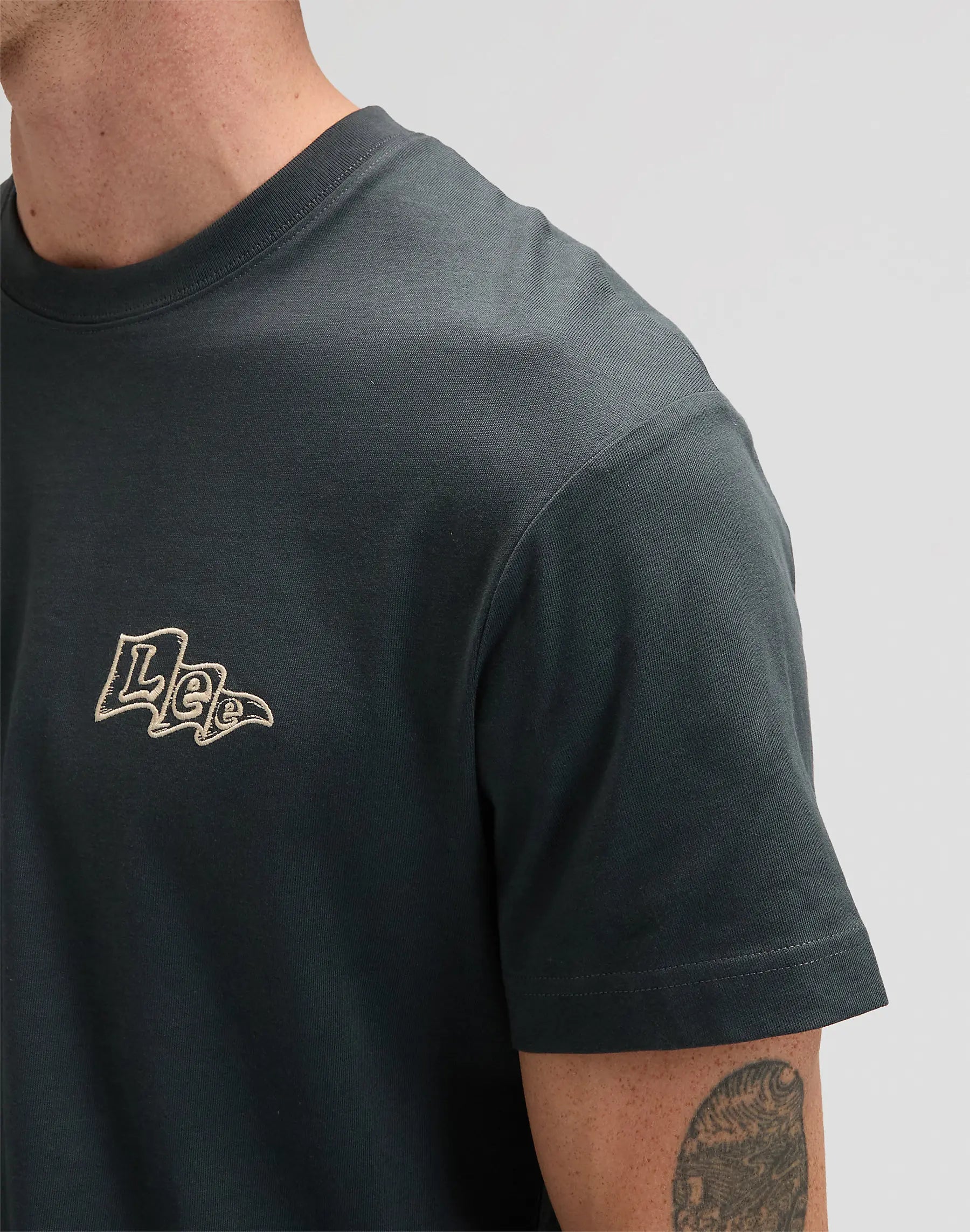 Męska Koszulka Lee Flag Tee Washed Black 112376473