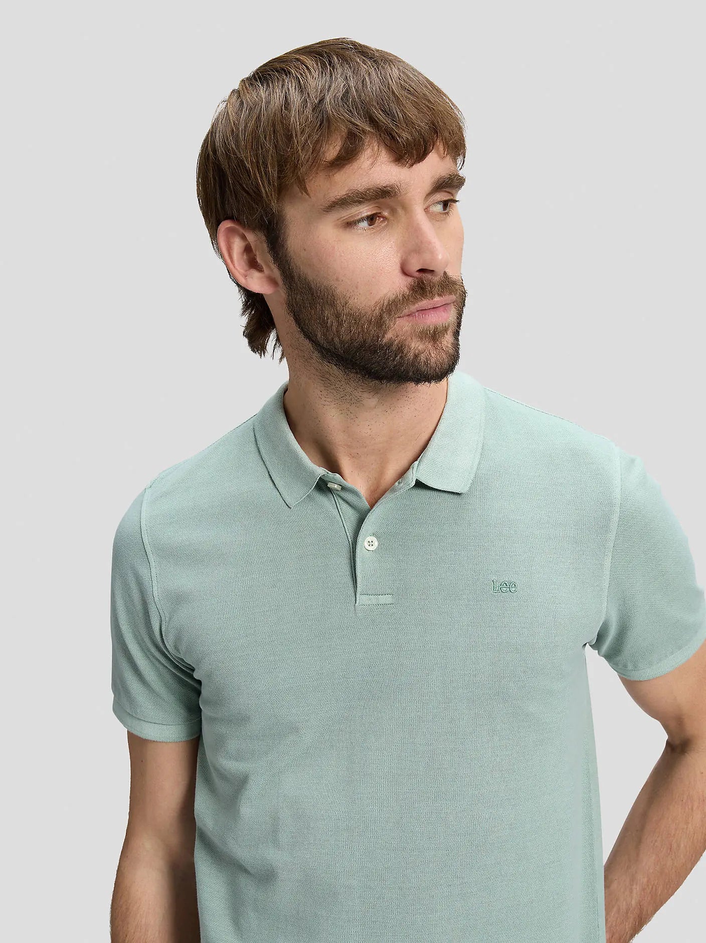 MESKA KOSZULKA LEE GARMENT DYE POLO DESERT SAGE 112376465