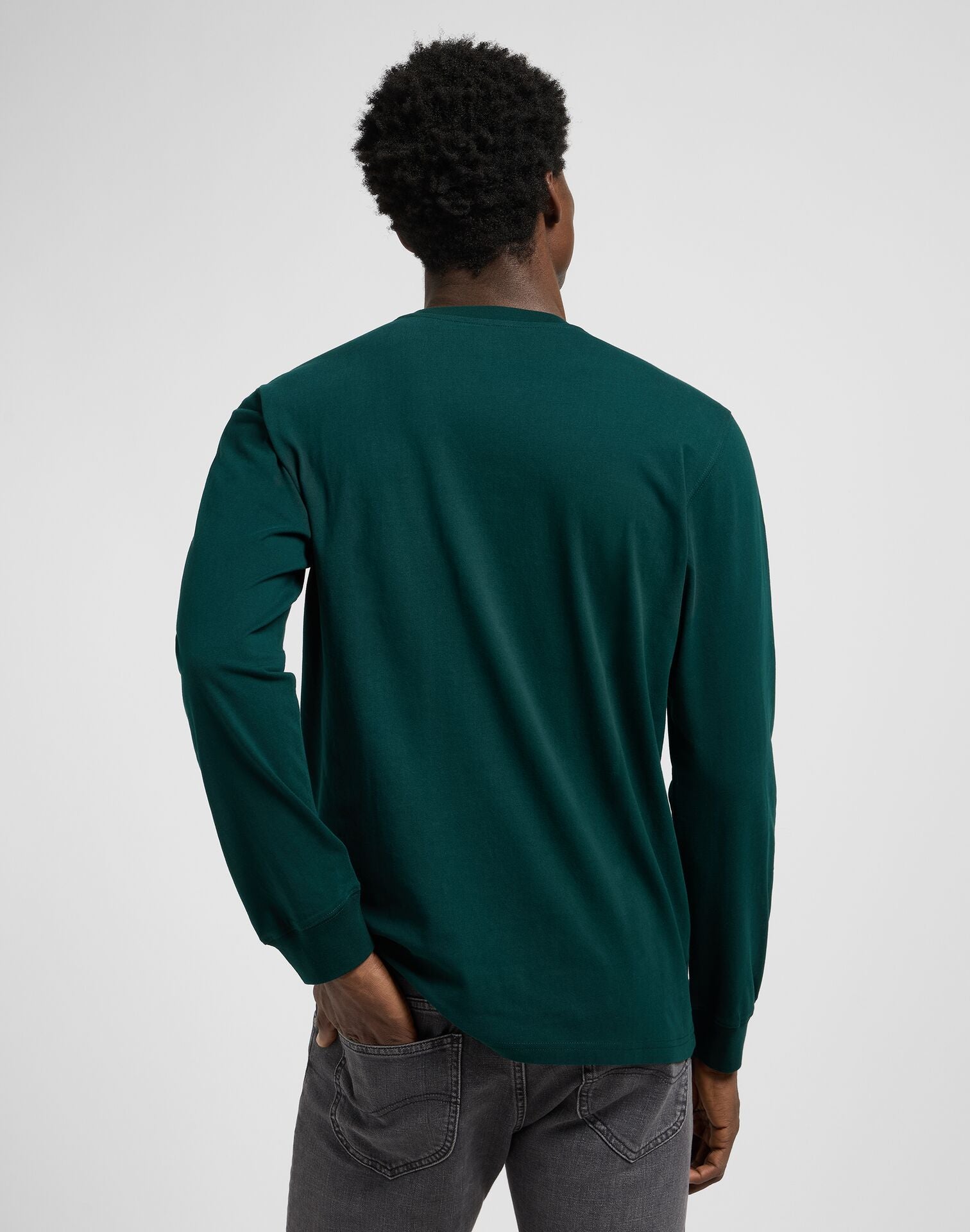Męska Koszulka Lee LS Patch Logo Tee Jade Forest 112370499