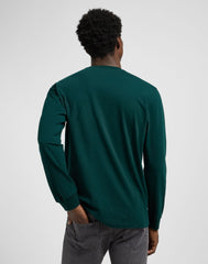 Męska Koszulka Lee LS Patch Logo Tee Jade Forest 112370499