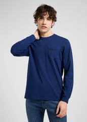 MĘSKA KOSZULKA LEE LS POCKET TEE TRUE NAVY 112370435