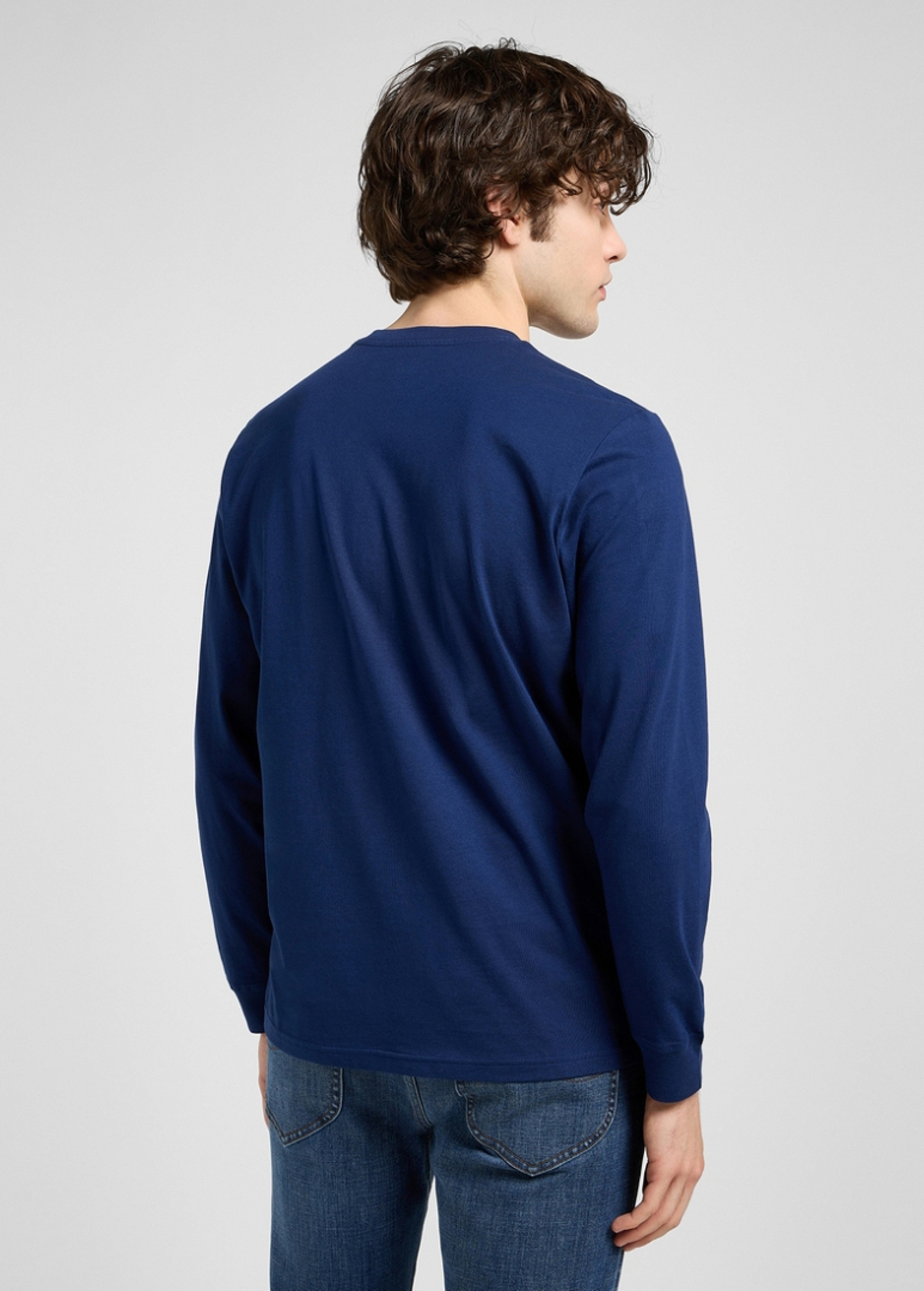 MĘSKA KOSZULKA LEE LS POCKET TEE TRUE NAVY 112370435