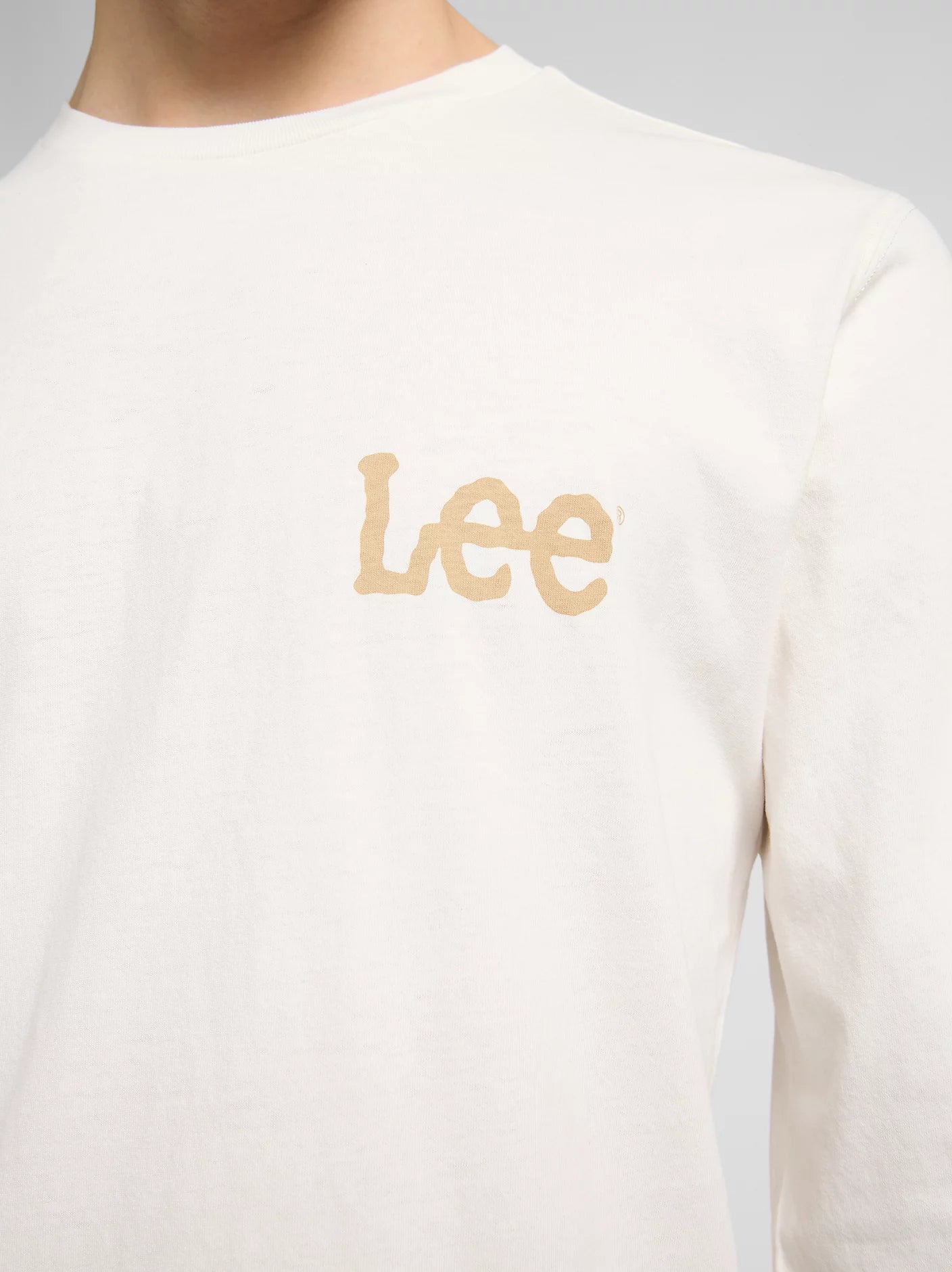 Meska Koszulka Lee Ls Wobbly Lee Tee Ecru 112370507