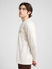 Meska Koszulka Lee Ls Wobbly Lee Tee Ecru 112370507
