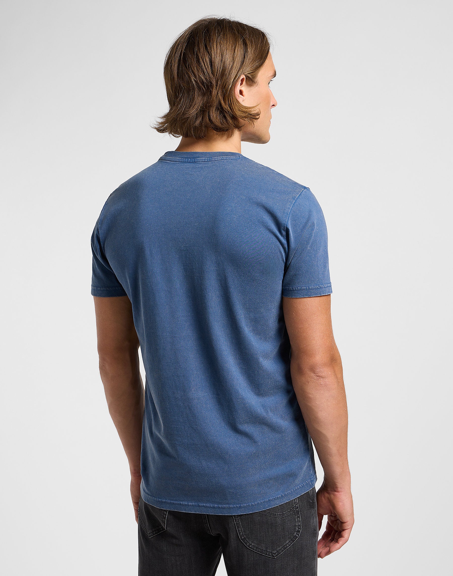 Męska Koszulka Lee Medium Logo Tee Orion Blue 112364593