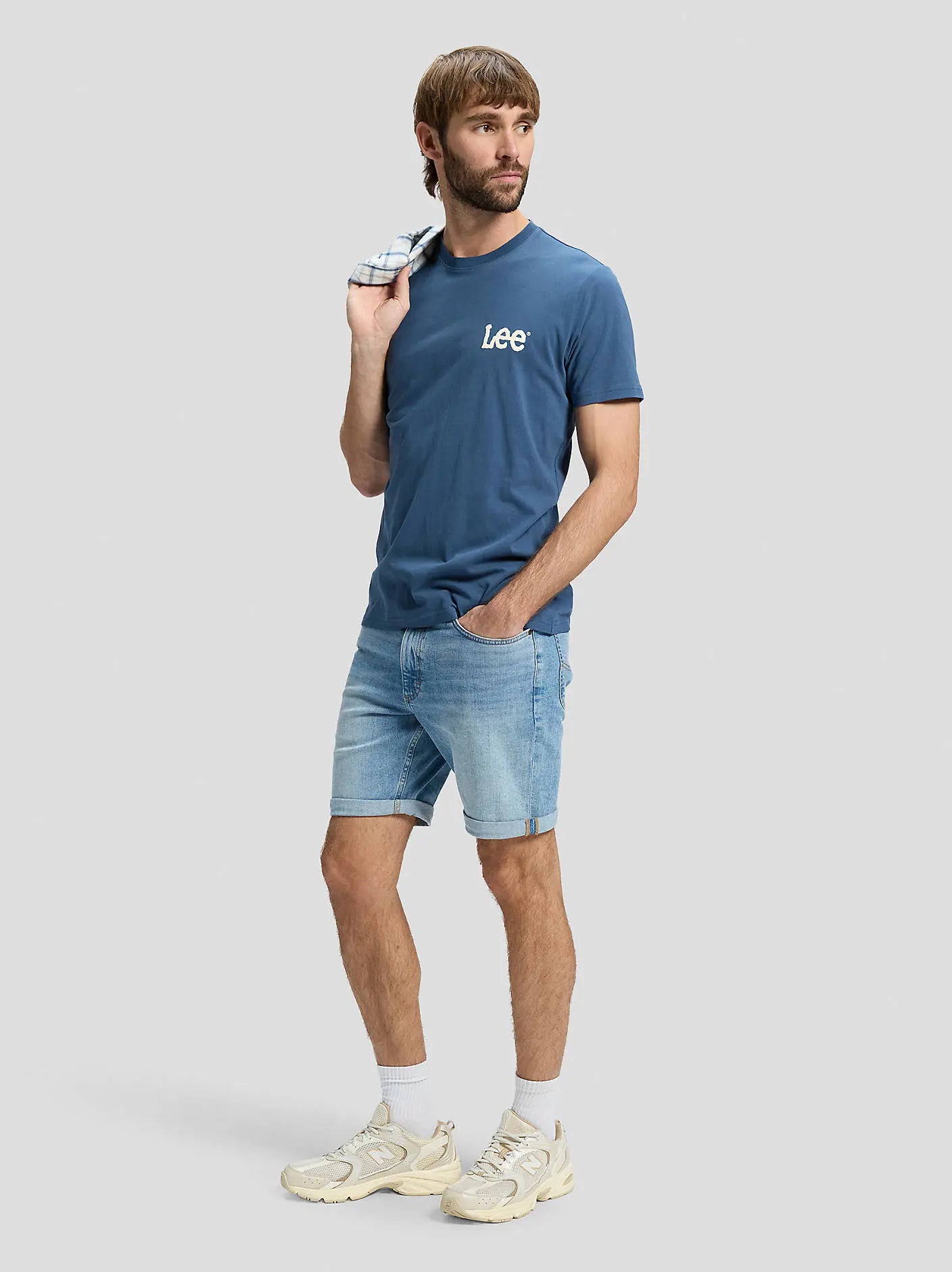 MESKA KOSZULKA LEE MEDIUM WOBBLY LEE TEE ACADEMY BLUE 112376431