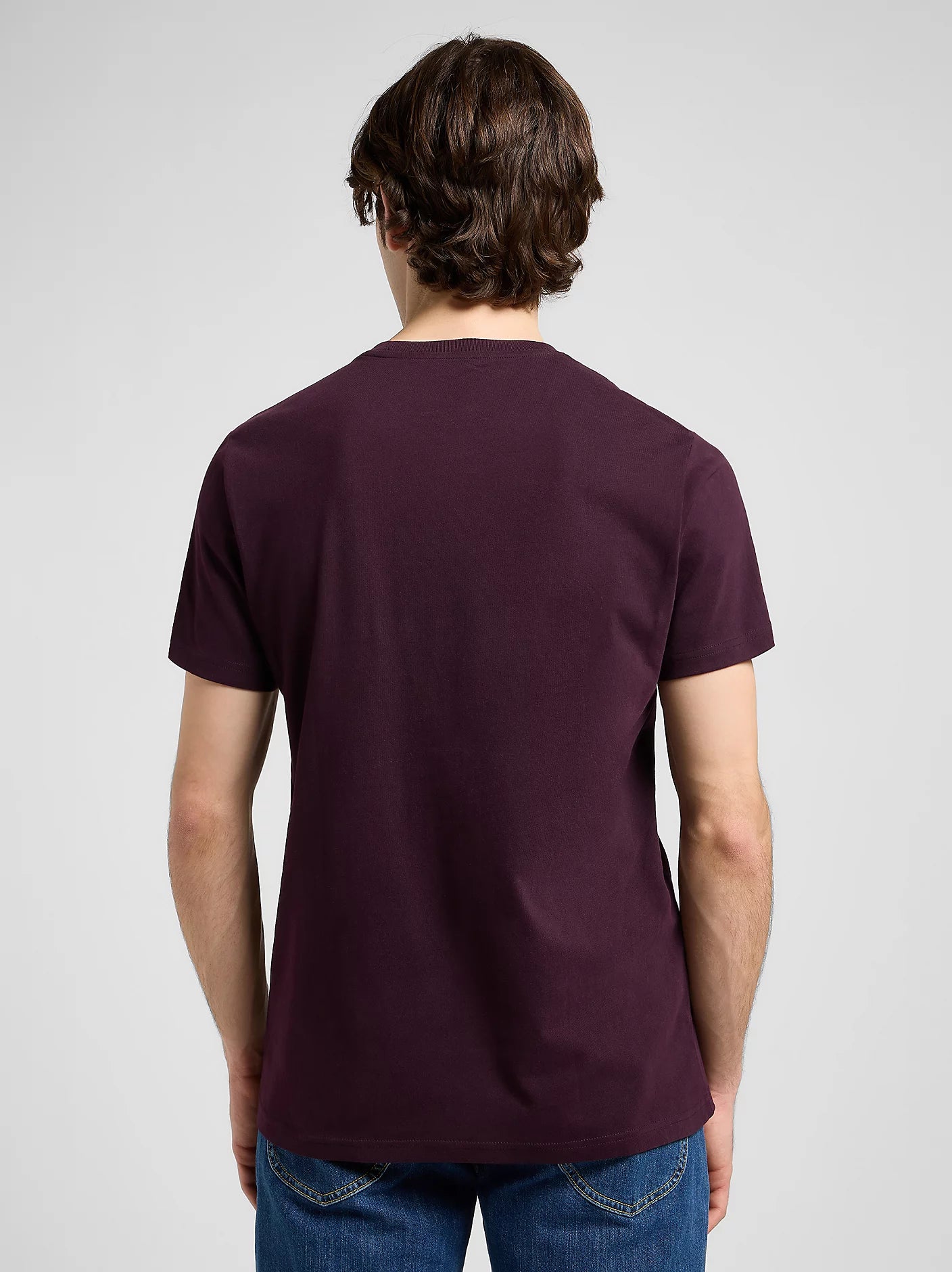 Meska Koszulka Lee Medium Wobbly Lee Tee Deep Wine 112370506