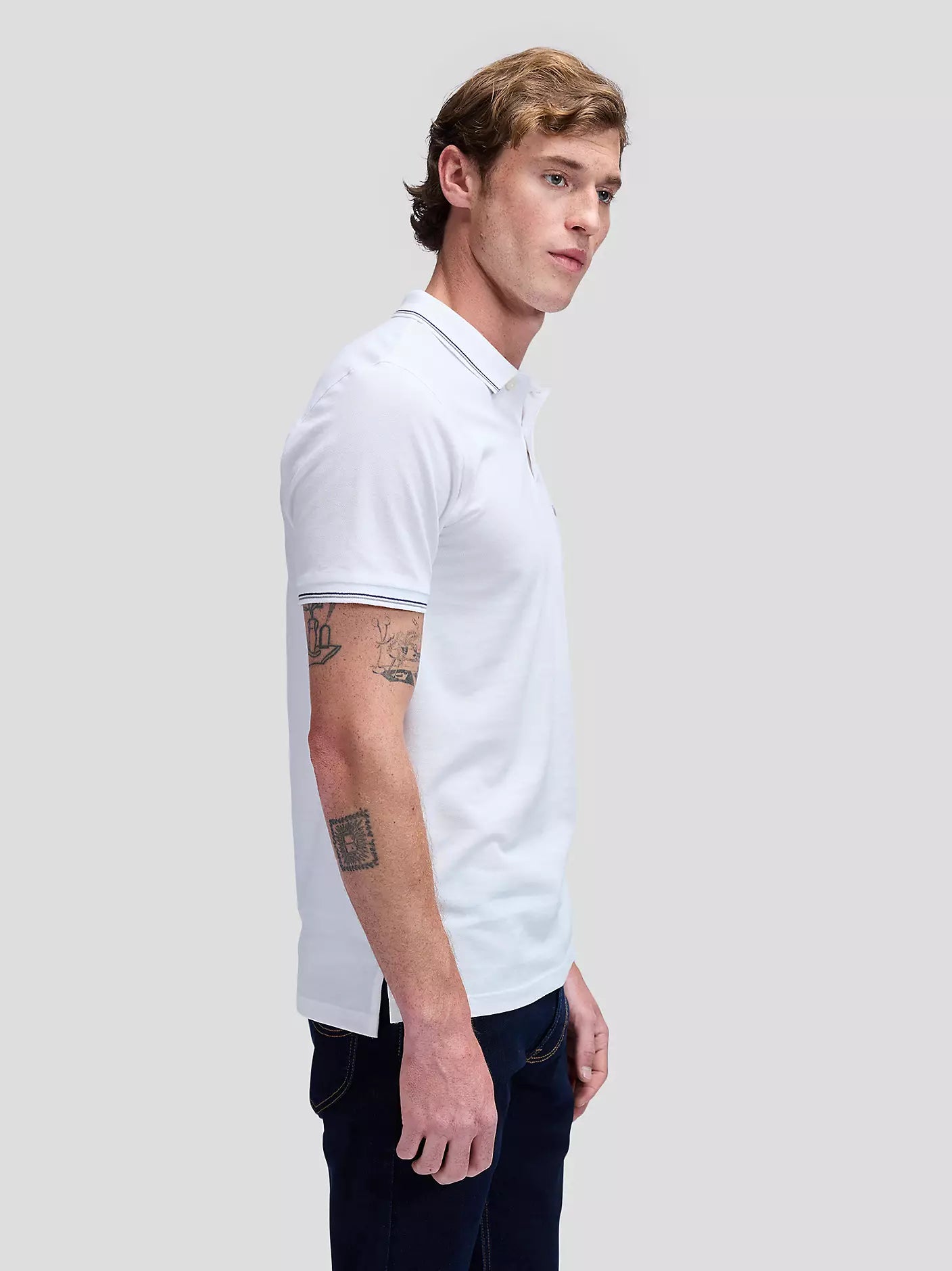MESKA KOSZULKA LEE PIQUE POLO BRIGHT WHITE 112349973
