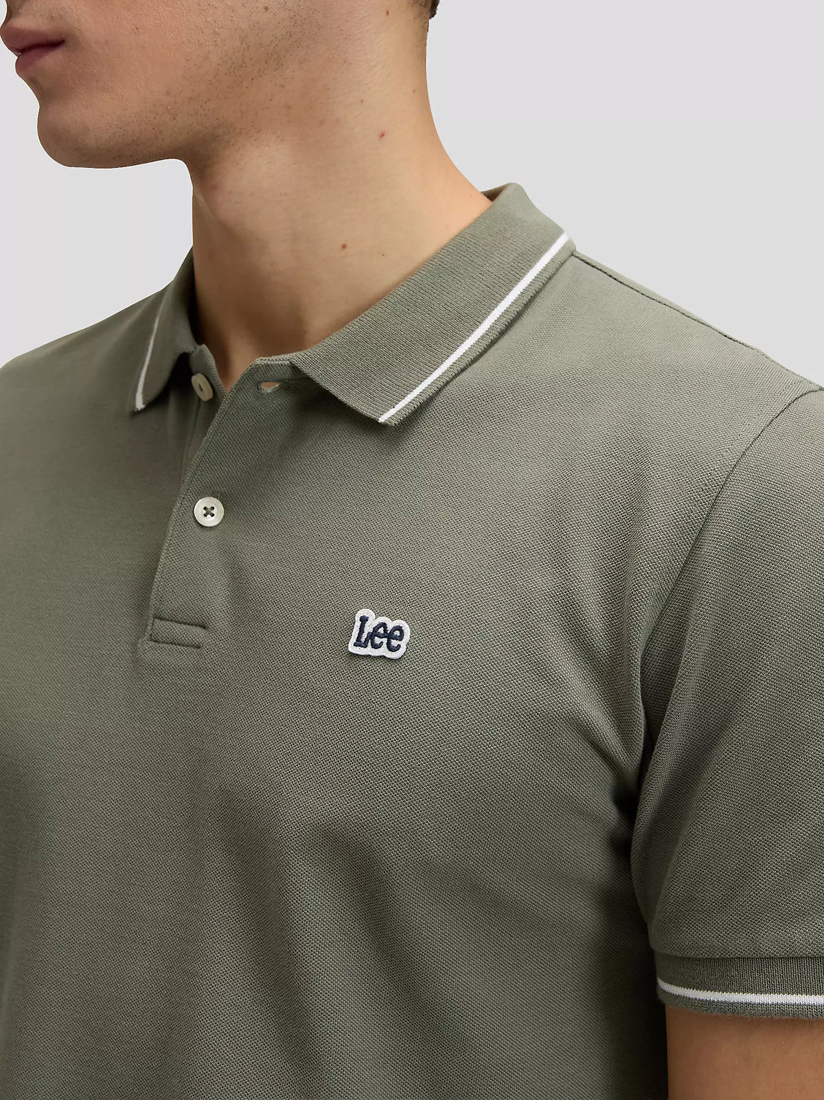 MESKA KOSZULKA LEE PIQUE POLO LICHEN OLIVE 112376463