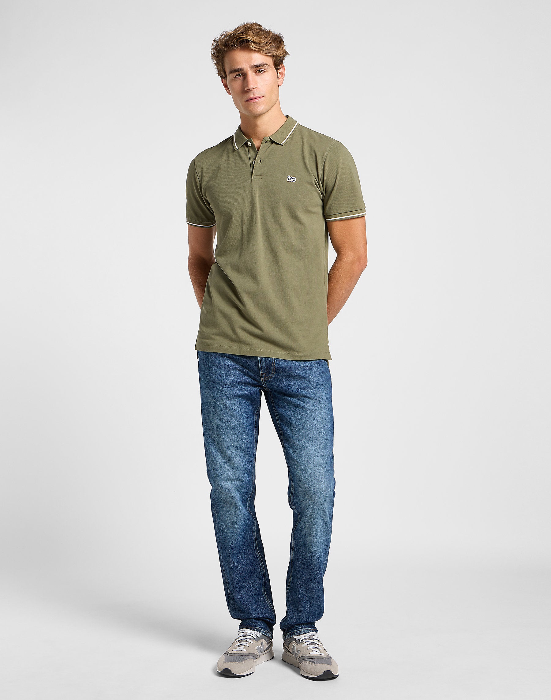 Męska Koszulka Lee Pique Polo Mercantile Green 112363855
