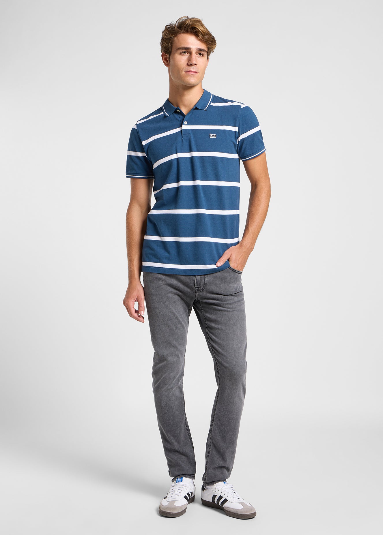 Koszulka Męska Polo Lee Pique Orion Stripe 112363857