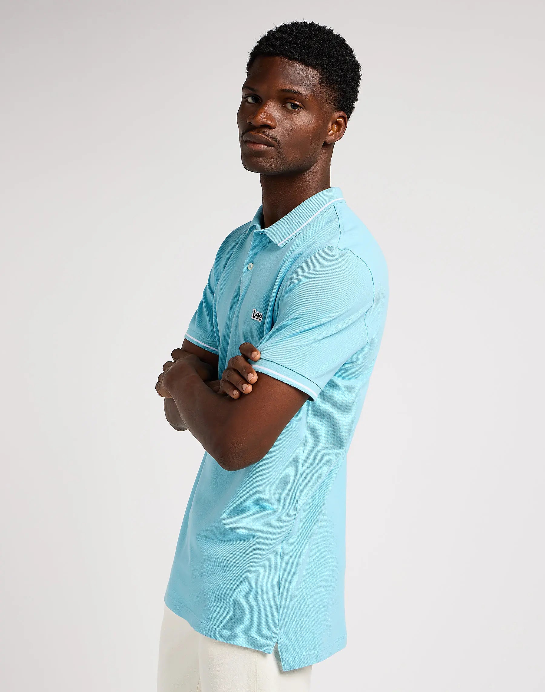 MESKA KOSZULKA LEE PIQUE POLO PREPPY BLUE 112349952