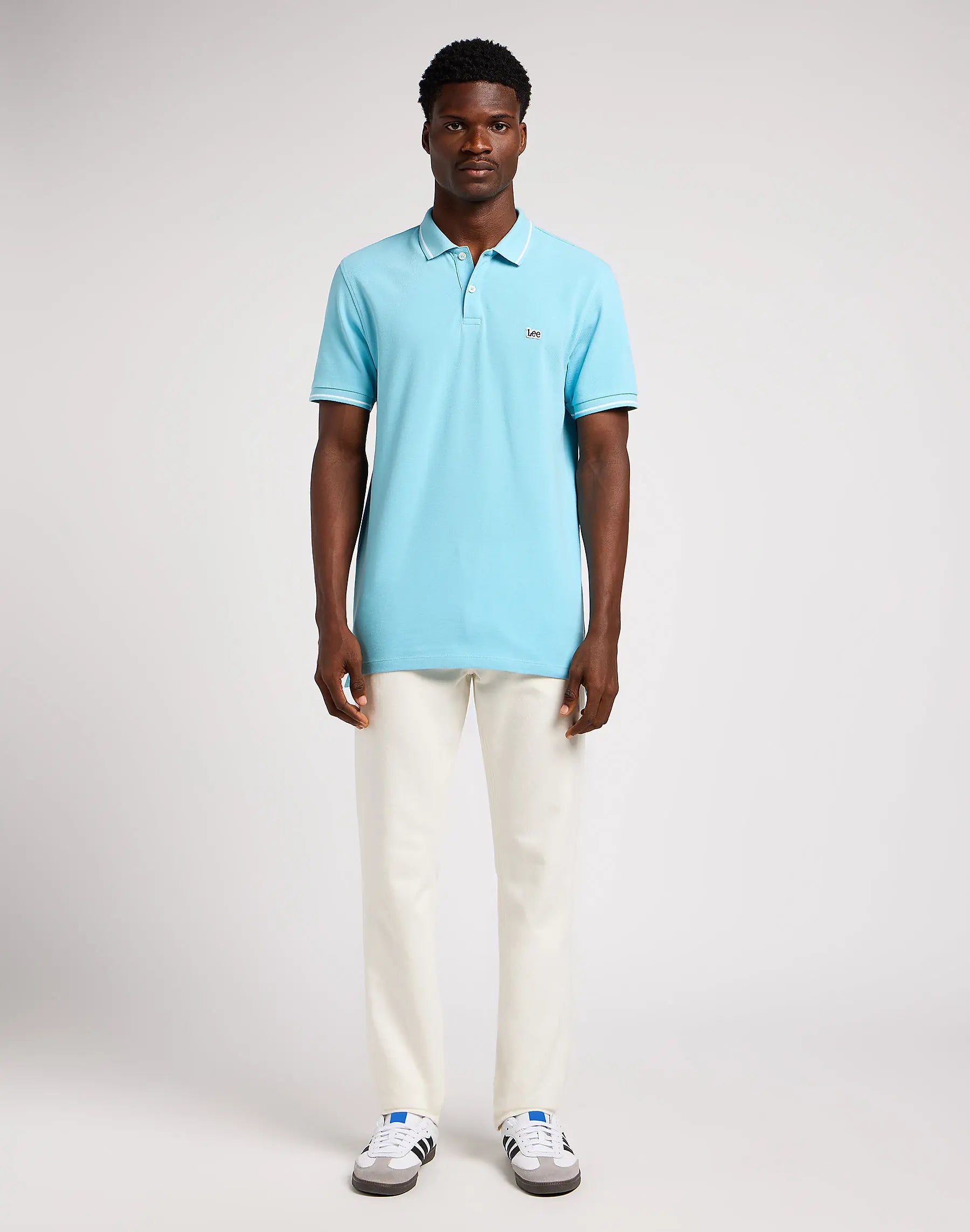 MESKA KOSZULKA LEE PIQUE POLO PREPPY BLUE 112349952