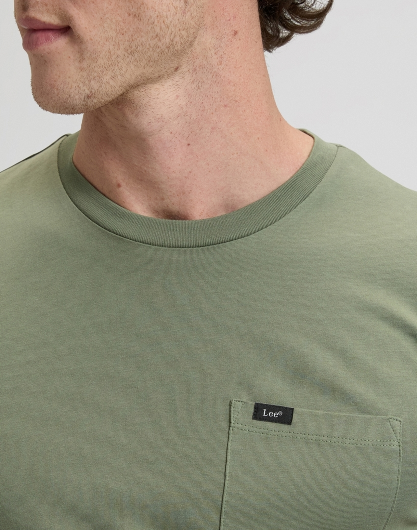 MĘSKA KOSZULKA LEE POCKET TEE MERCANTILE GREEN 112376516
