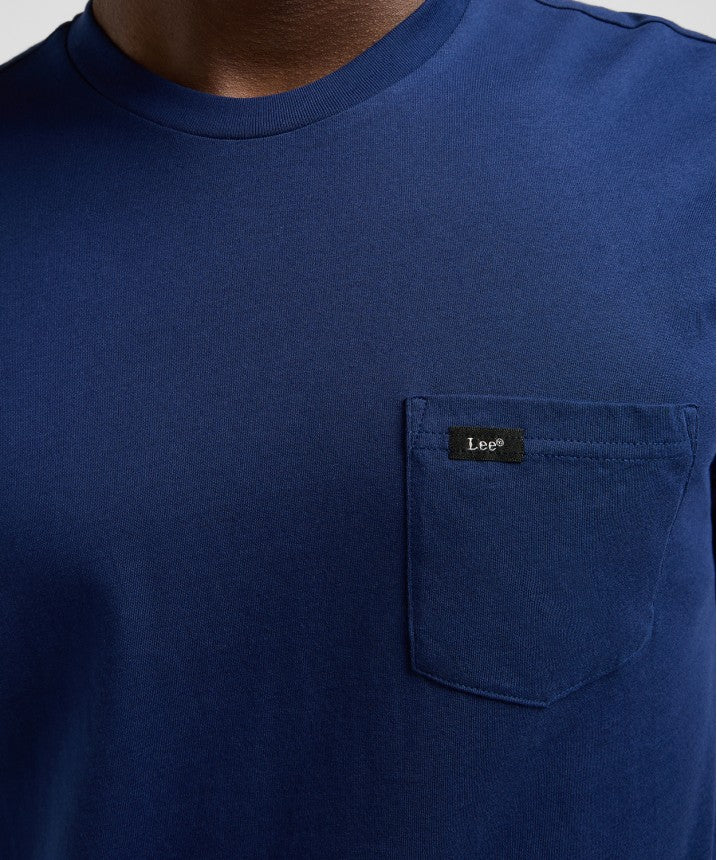 MESKA KOSZULKA LEE POCKET TEE TRUE NAVY 112370423