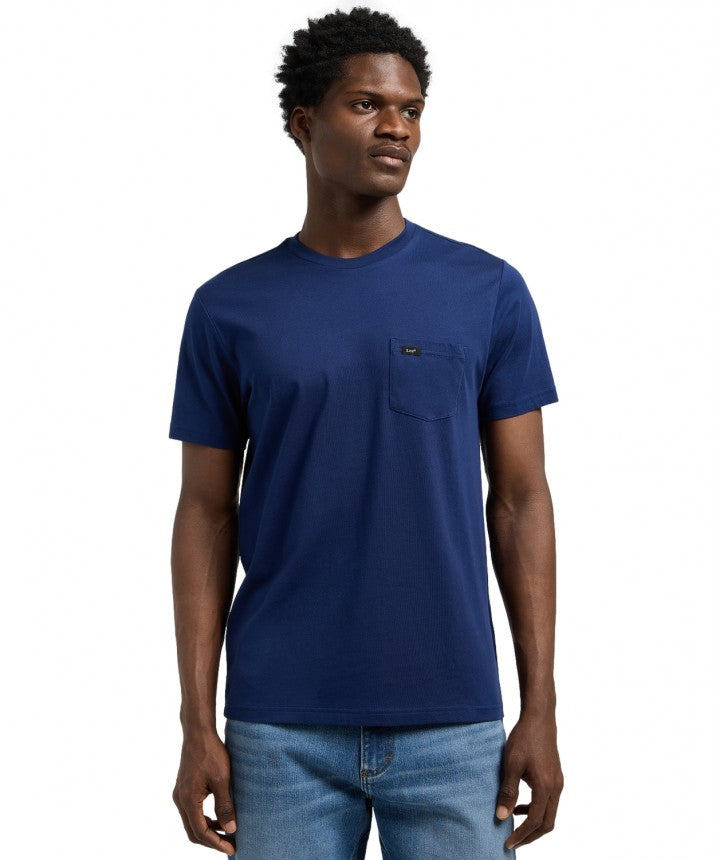 MESKA KOSZULKA LEE POCKET TEE TRUE NAVY 112370423