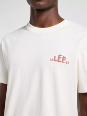 MĘSKA KOSZULKA LEE REGULAR LOGO TEE ECRU 112364552