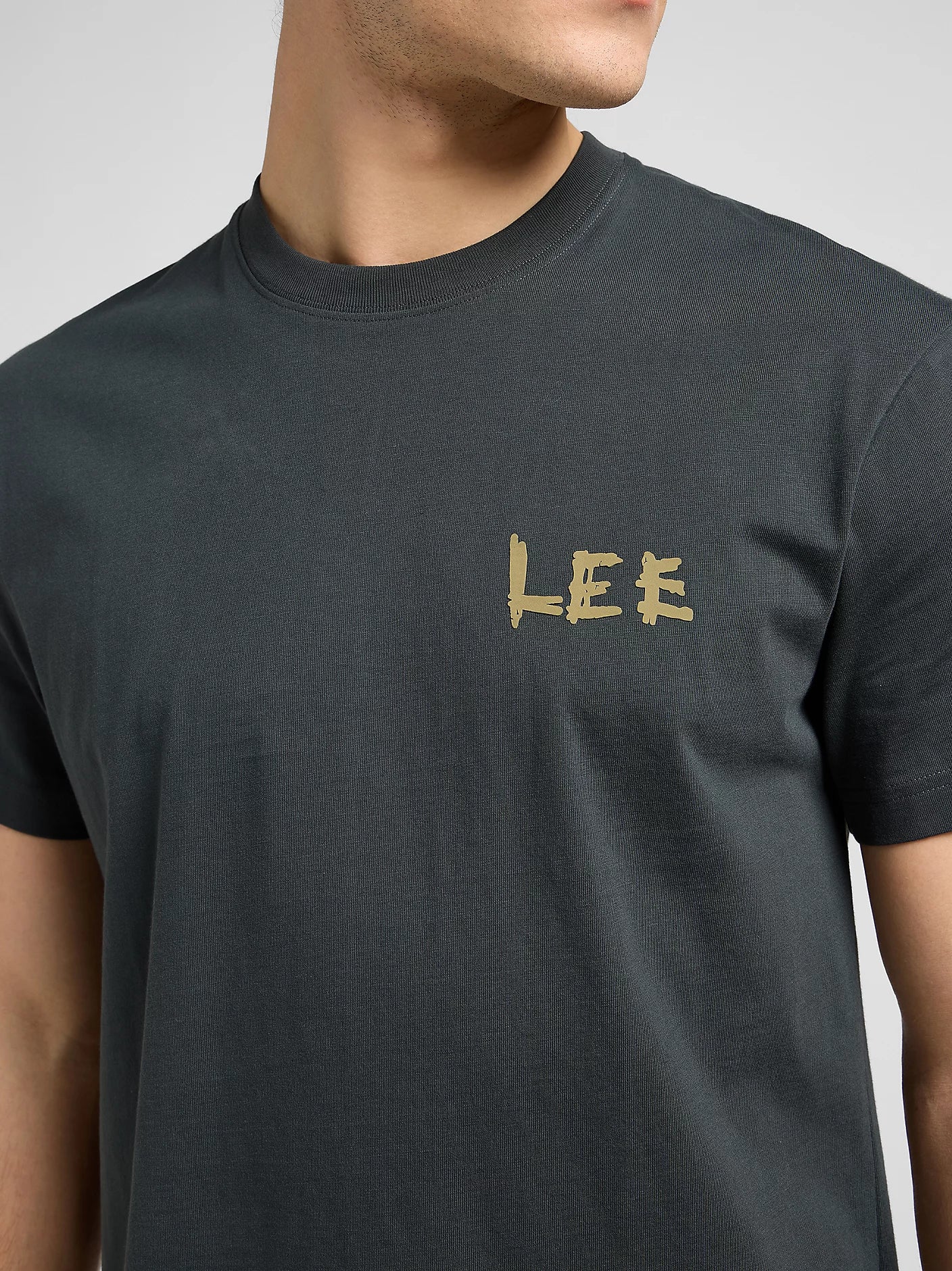 Meska Koszulka Lee Relaxed Graphic Tee Washed Black 112370512