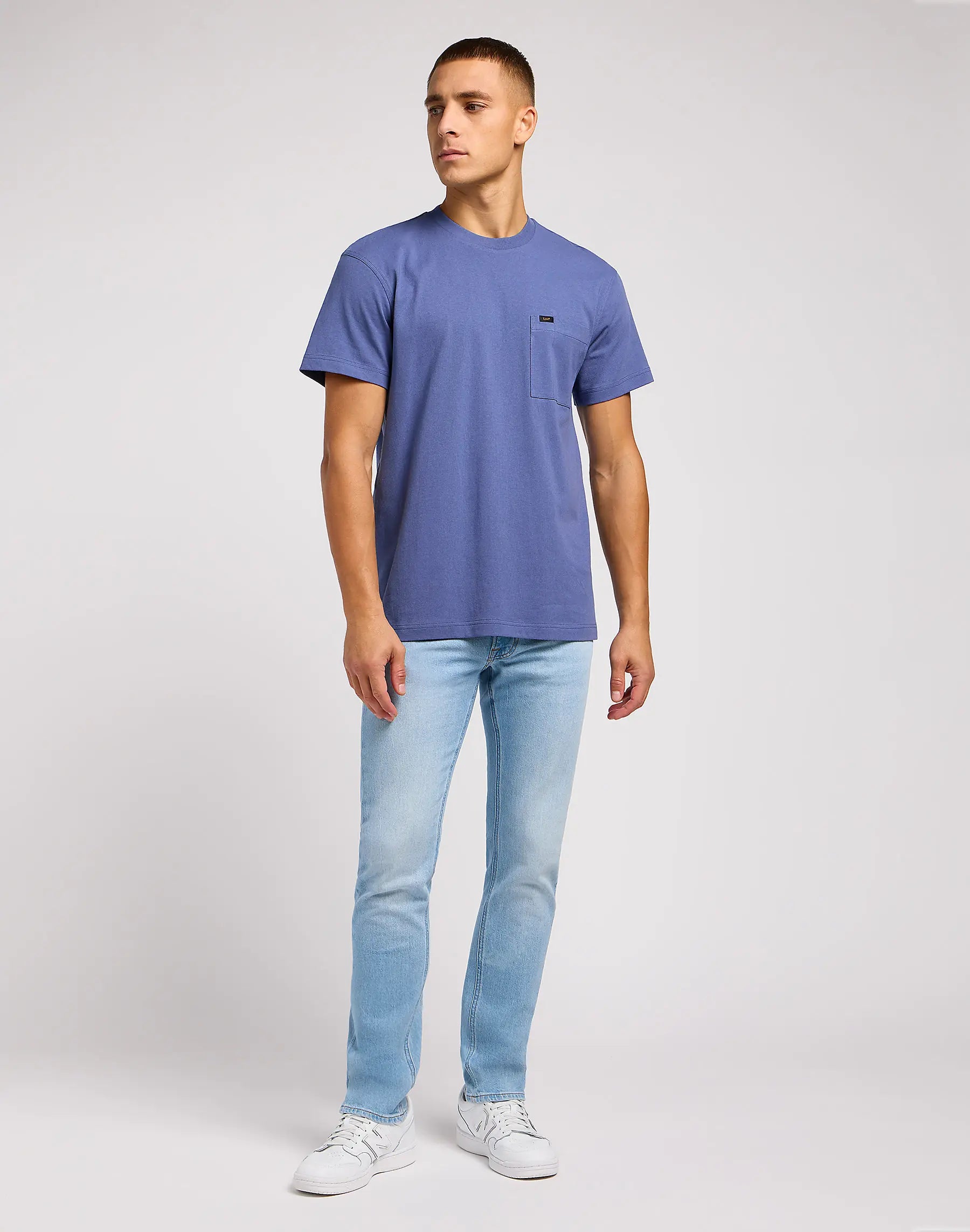 Męska Koszulka Lee Relaxed Pocket Tee Surf Blue 112349089
