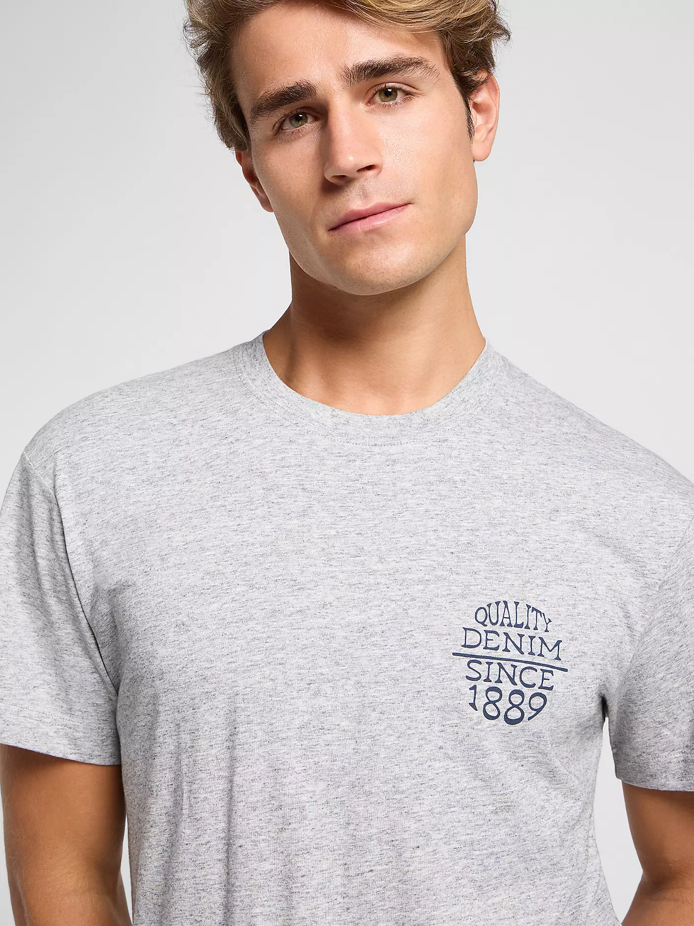 MĘSKA KOSZULKA LEE RELAXED TEE GREY MELE 112364546