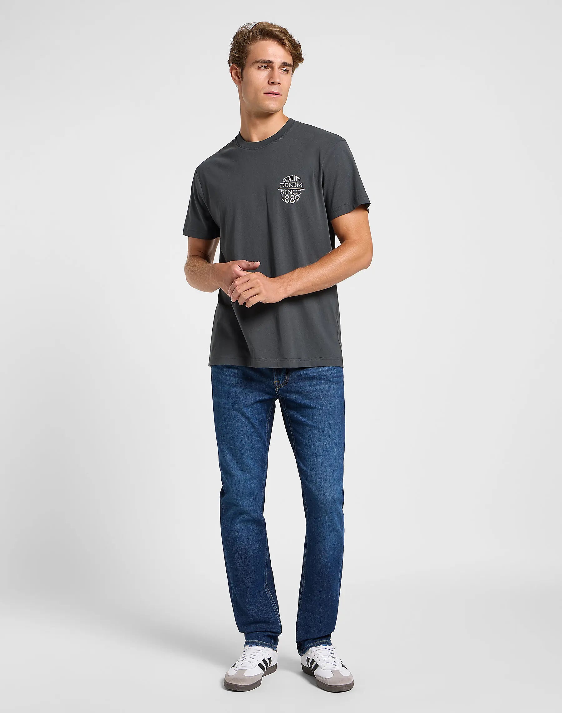 Męska Koszulka Lee Relaxed Tee Washed Black 112364545