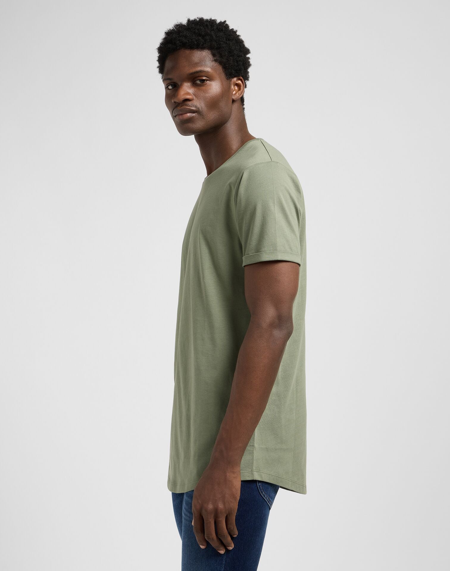Meska Koszulka Lee Shaped Tee Olive Stone 112370725