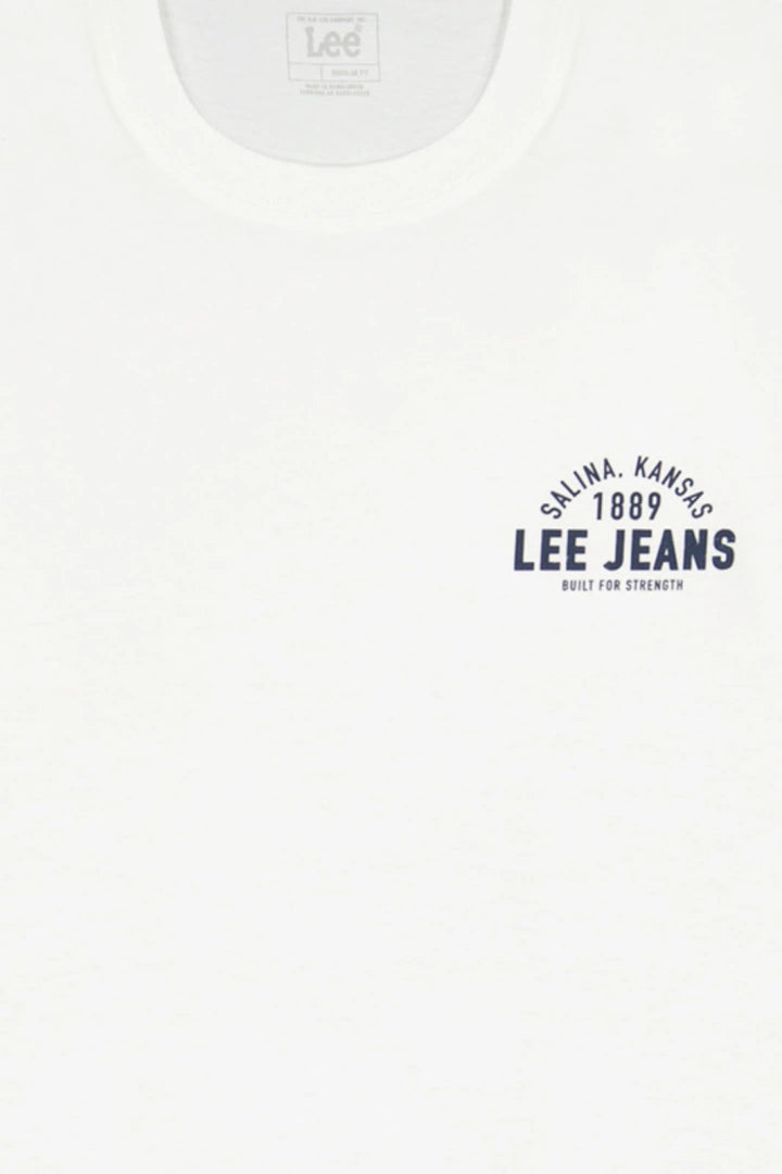 Męska Koszulka Lee Small Logo Tee Bright White 112376519