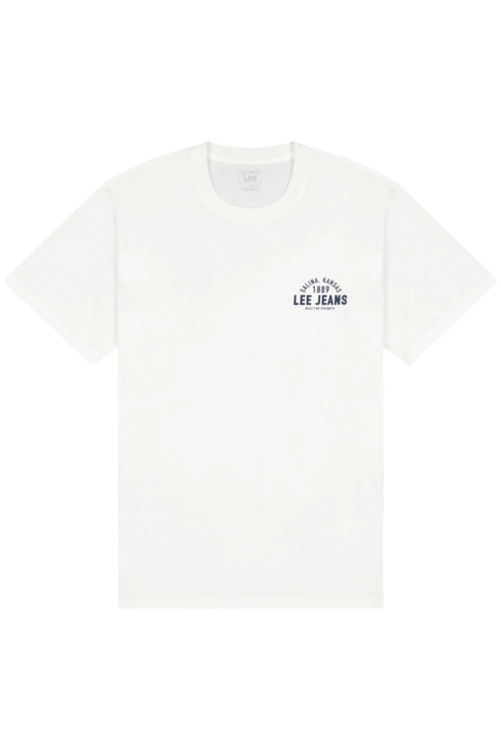 Męska Koszulka Lee Small Logo Tee Bright White 112376519