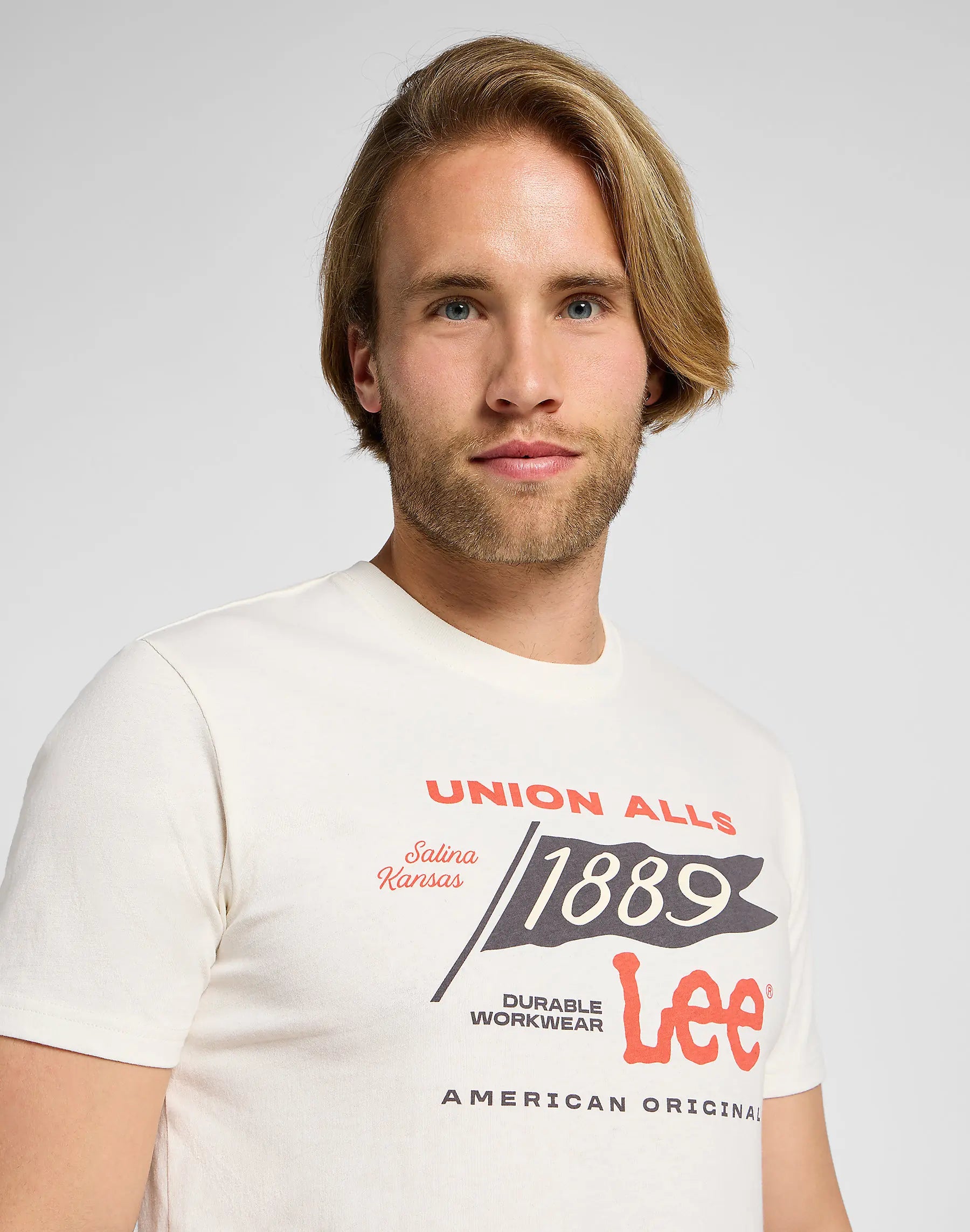 MESKA KOSZULKA LEE SS FRONTIER TEE ECRU 112355576
