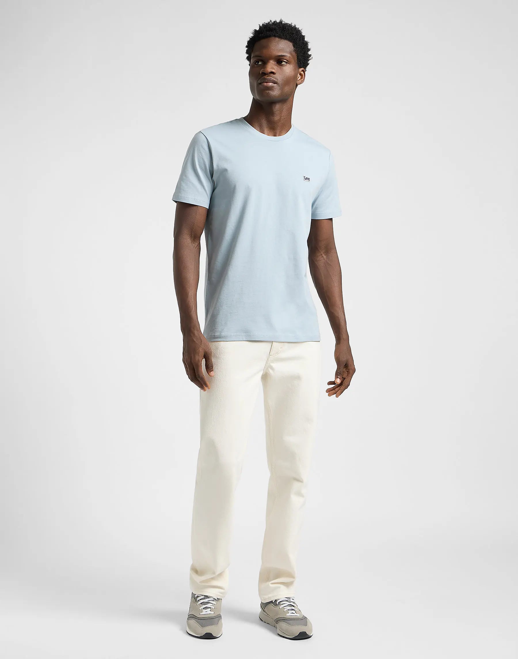 Męska Koszulka Lee SS Patch Logo Tee Concrete Gray 112364594
