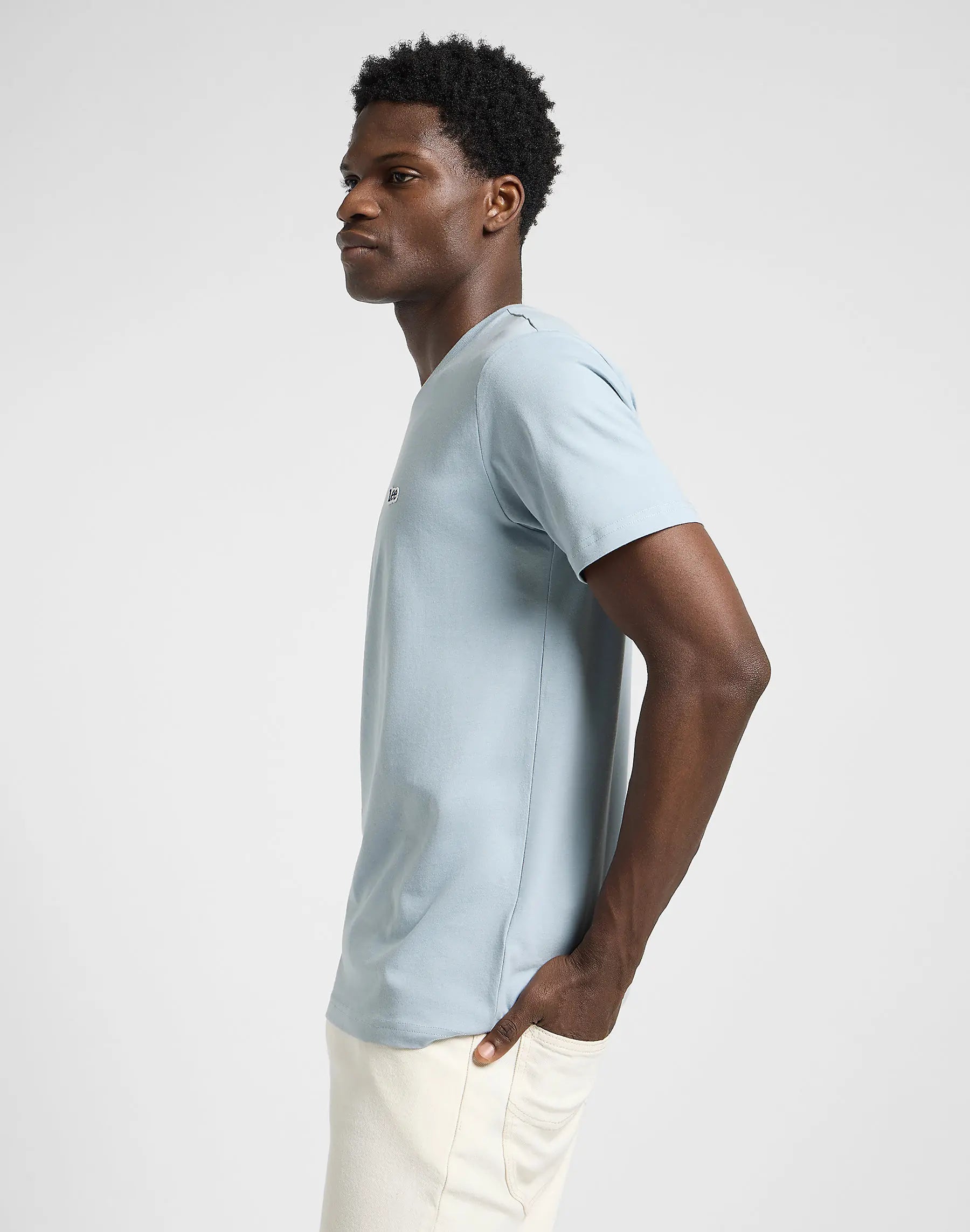 Męska Koszulka Lee SS Patch Logo Tee Concrete Gray 112364594
