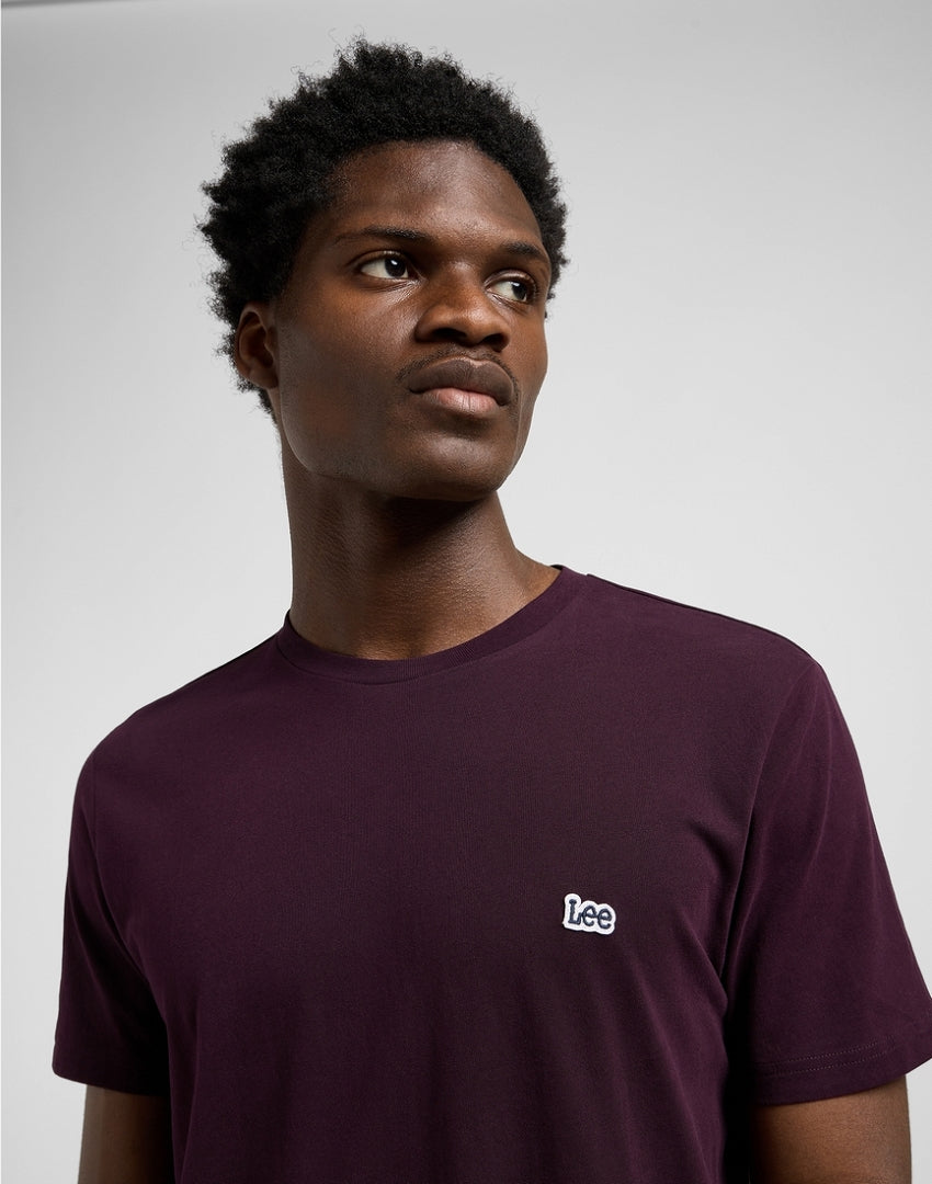 Męska Koszulka Lee SS Patch Logo Tee Deep Wine 112370738