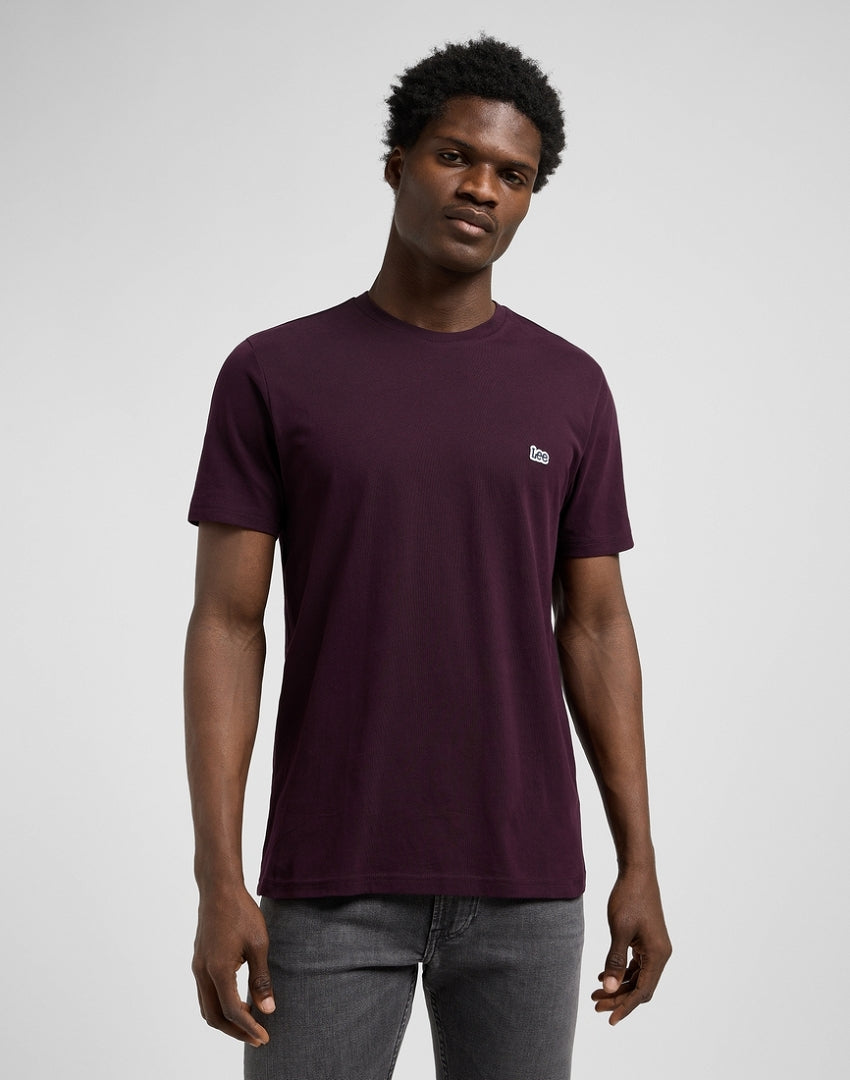 Męska Koszulka Lee SS Patch Logo Tee Deep Wine 112370738